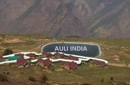 Auli Uttarakhand Artificial lake and eco huts auli