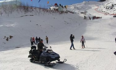 Auli in winter slopes